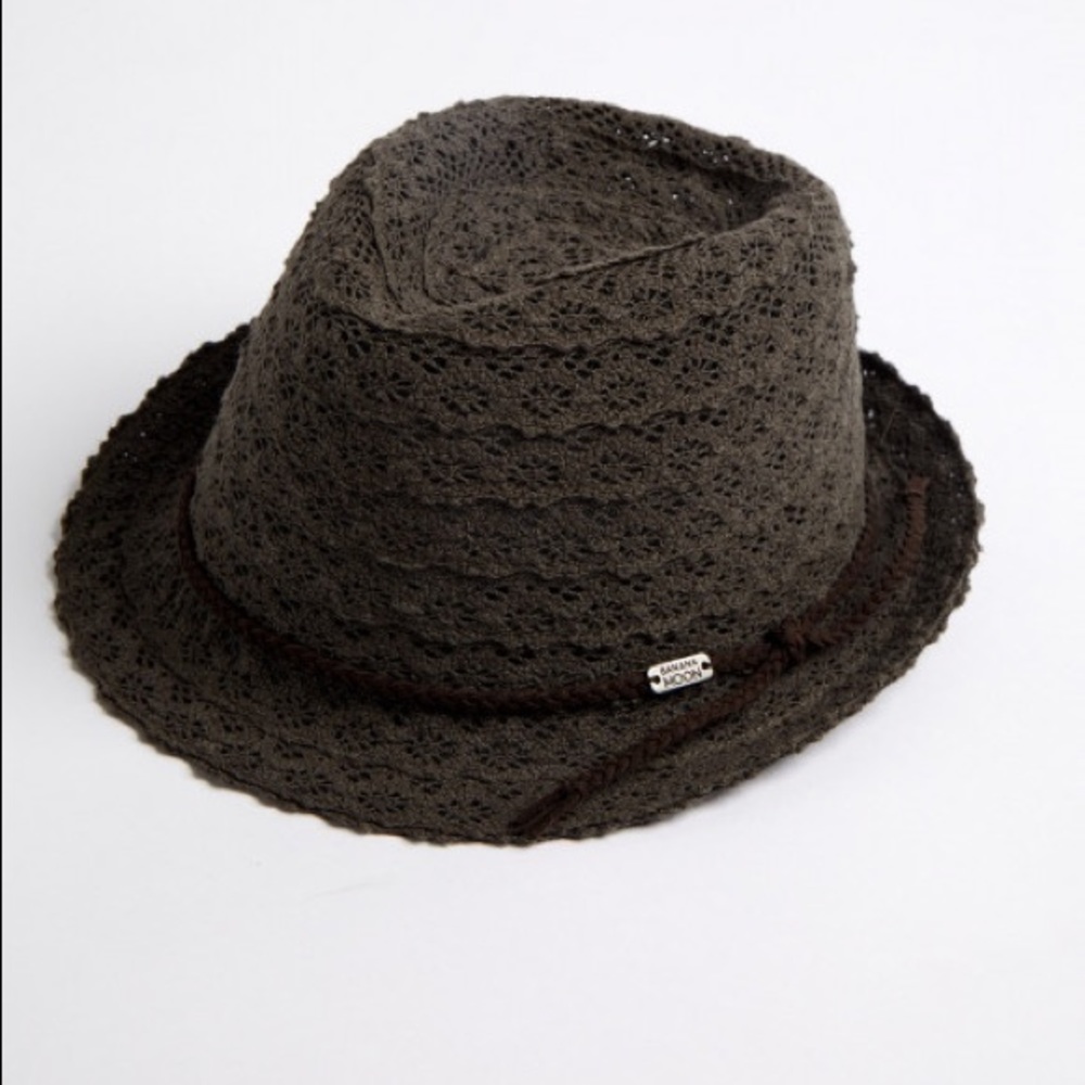 Elegant Brown Lace Fedora Hat